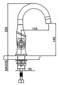 Смеситель для умывальника Gappo G1049