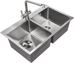 Кухонная мойка Avina HM7848-2B с коландером и дозатором