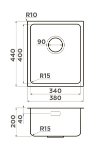 Кухонная мойка Omoikiri Tadzava 38-U/I-IN Ultra 15