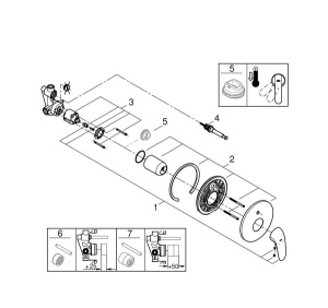 Смеситель встраиваемый Grohe Eurostyle 23730003 (2 функции)
