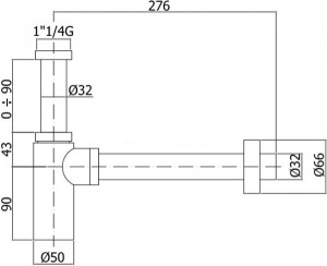 Сифон для умывальника Paffoni Light ZACC240NO