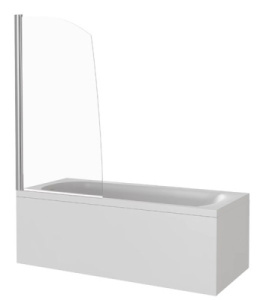 Душевая шторка на ванну Good Door Screen R-80-C-CH, 80х140, прозрачный