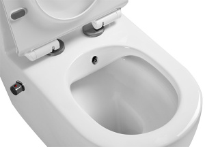 Напольный унитаз SantiLine SL-5011SM-BD с функцией биде, белый