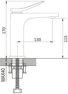 Смеситель для умывальника Shevanik S4701G