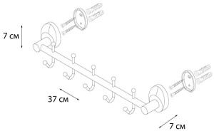Планка с крючками Fixsen Europa FX-21805-5