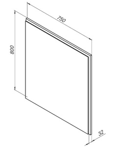 Зеркало Aquanet Nova Lite 60 / 75 / 90 / 100 Led дуб рошелье, 60х80, дуб рошелье