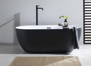Акриловая ванна Aquanet Delight Black matte, 170х78