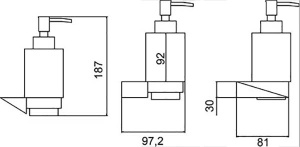 Дозатор Boheme New Venturo 10317-CR-B / 10317-G-B, черный, золото