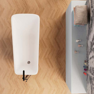 Акриловая ванна Frank F6106 White / Black, 170х80, белый, черный