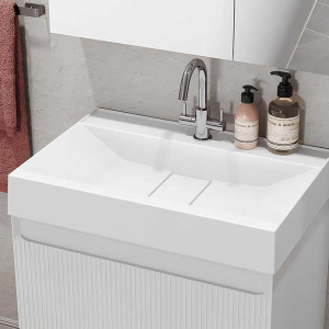 Умывальник Belux Берн Бн-700 / 800 / 900 / 1000 белый матовый Solid Surface, 101х48