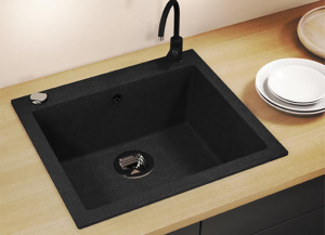 Кухонная мойка Tolero Classic R-111, 56х50, черный