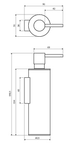 Дозатор для моющих средств Omnires Modern Project MP60721GL / MP60721GLB, золото