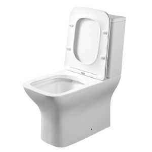 Напольный унитаз Cerutti Elleros CT10093 безободковый с крышкой Soft Close, белый