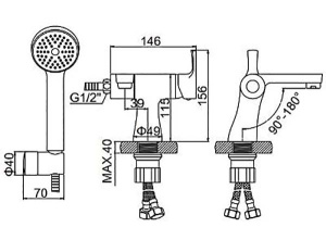 Смеситель для умывальника Ledeme H55 L1055-16