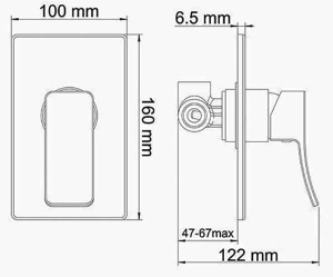 Смеситель скрытого монтажа WasserKraft Aller 10651 (1 функция)