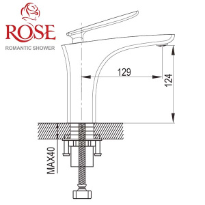 Смеситель для умывальника Rose R2701H