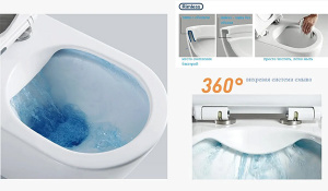 Подвесной унитаз Cerutti Orlter UF CT10361 безободковый
