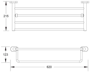 Полка для полотенец с держателем Shevanik SG5108