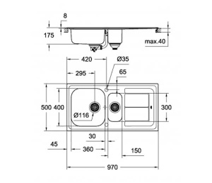 Кухонная мойка Grohe K300 31564SD0 оборачиваемая