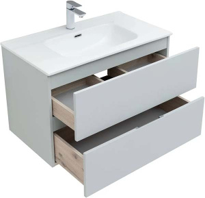 Комплект мебели Aquanet Алвита new 80 2 ящика серый