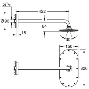 Верхний душ Grohe Rainshower Veris 26170LS0