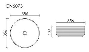 Умывальник CeramicaNova Element CN6073MDH