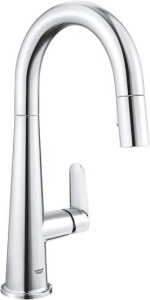 Смеситель для кухонной мойки Grohe Veletto 30419000 / 30419DC0 с выдвижным изливом, суперсталь