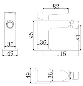 Смеситель для биде Omnires Siena SN7320CR
