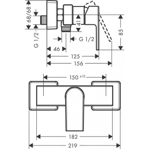 Смеситель для душа Hansgrohe Vernis Shape 71650670