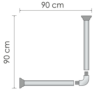 Карниз для ванны Wasserkraft Dinkel SC-469090 Г-образный