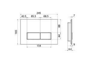 Кнопка для инсталляции Iddis Uniglass 010 UNG10GBi77