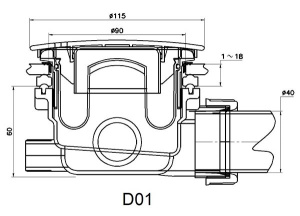 Сифон для душевого поддона RGW Velplex QYD-01 белый