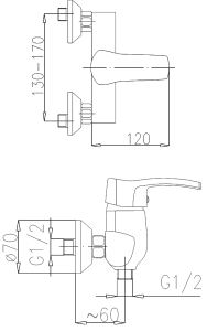 Смеситель для душа Armatura Kwarc 4206-010-00