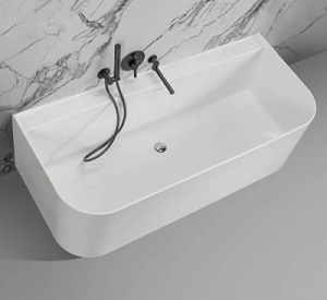 Ванна из искусственного камня Belux Атланта BA-1700 белый матовый Solid Surface, 170х75