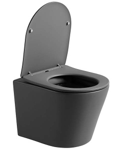 Подвесной унитаз Vincea Piatti VT1-11SMA / VT1-11SMB, антрацит матовый