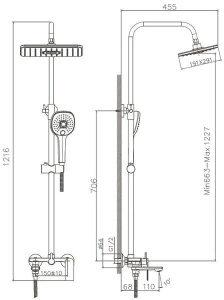Душевая стойка Haiba HB24505-8