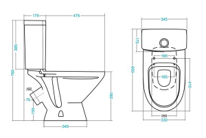 Напольный унитаз Santek Лига 1WH302197, белый