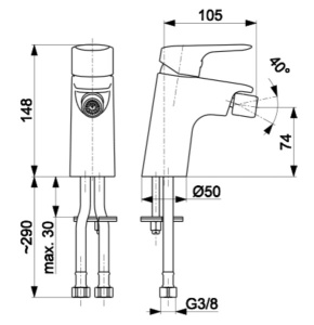 Смеситель для биде Armatura Abasha 5237-015-00