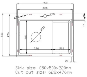 Кухонная мойка Stellar S6550NB-TU / S7550NB-TU с доской, 65х50, нано черный