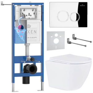 Комплект инсталляции 6 в 1 Roxen StounFix Dual Fresh 508565 с аромадозатором, хром глянец