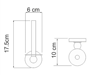 Держатель для туалетной бумаги Wasserkraft Nau K-7797