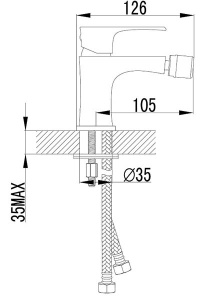 Смеситель для биде Lemark Plus Factor LM1608C