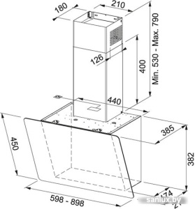 Кухонная вытяжка Franke Smart Vertical 2.0 FPJ 615 V BK/DG 330.0573.294 фото 2