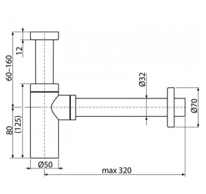 Сифон для умывальника Gid G-64GD