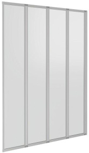 Душевая шторка на ванну Good Door SCREEN GR4-100 G-WE профиль белый перламутр, 100х140, матовый