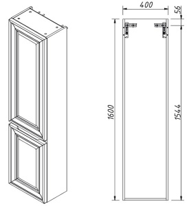 Пенал Caprigo Ponza 13550L-030.000.00.20 / 13550R-030.000.00.20