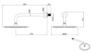 Верхний душ Allen Brau Priority 5.31017-BN