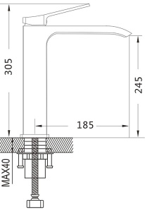 Смеситель для умывальника Shevanik S4111G