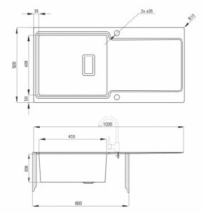 Кухонная мойка Deante Prospero ZDP-0113