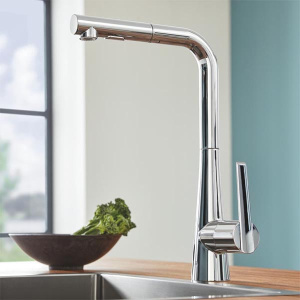 Смеситель для кухонной мойки Grohe Zedra 32553002 / 32553DC2 с выдвижным изливом, хром